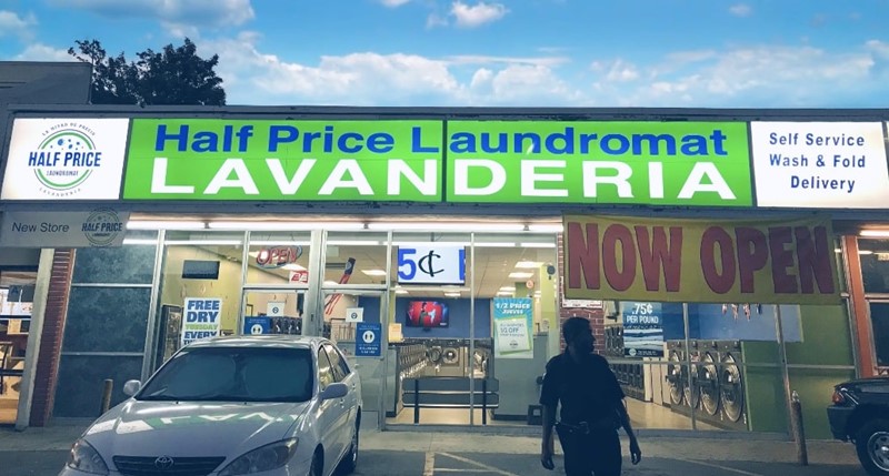 Half Price Laundromat Panorama City storefront on Roscoe Blvd
