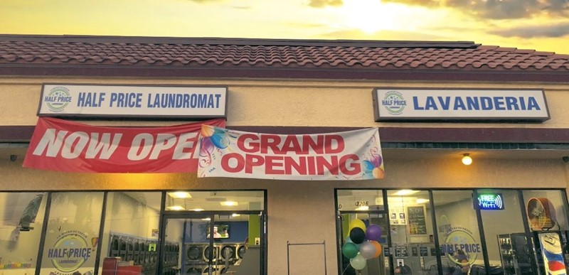 Half Price Laundromat Arleta storefront on Osborne Street